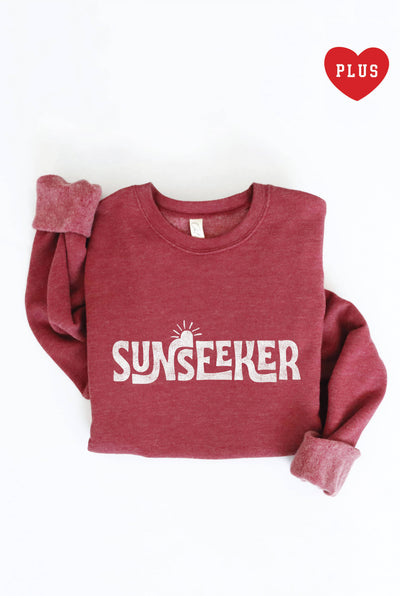 2X OAT COLLECTIVE - SUNSEEKER Plus Graphic Sweatshirt: HEATHER MUSTARD /