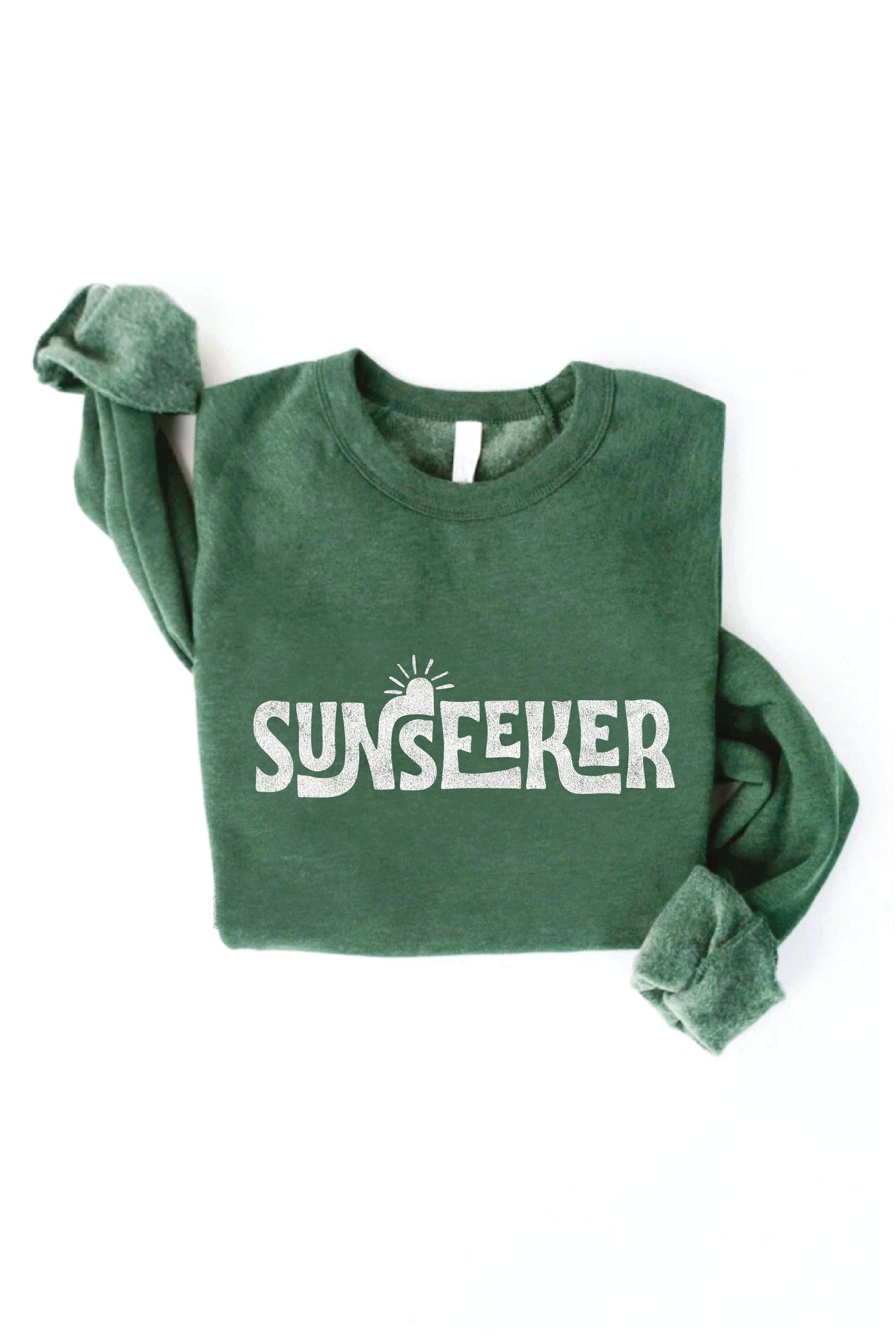 SMALL OAT COLLECTIVE - SUNSEEKER  Graphic Sweatshirt: HEATHER MUSTARD /