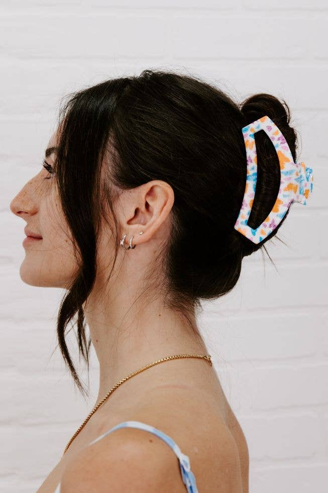 TELETIES - Open Hair Clip | Large | Fluttering By