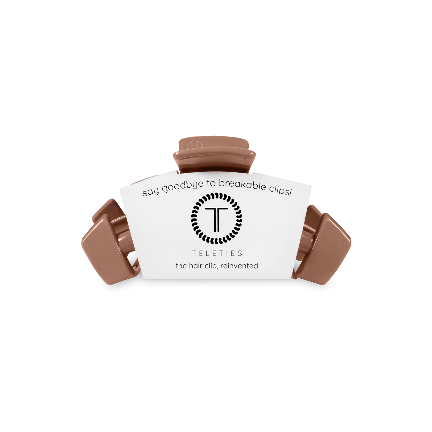 TELETIES - Classic Hair Clip | Tiny | Mocha Mousse