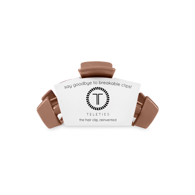 TELETIES - Classic Hair Clip | Tiny | Mocha Mousse