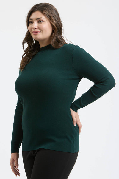 The Workshop Studio - PLUS MOCK NECK LONG SLEEVE SWEATER KNIT TOP