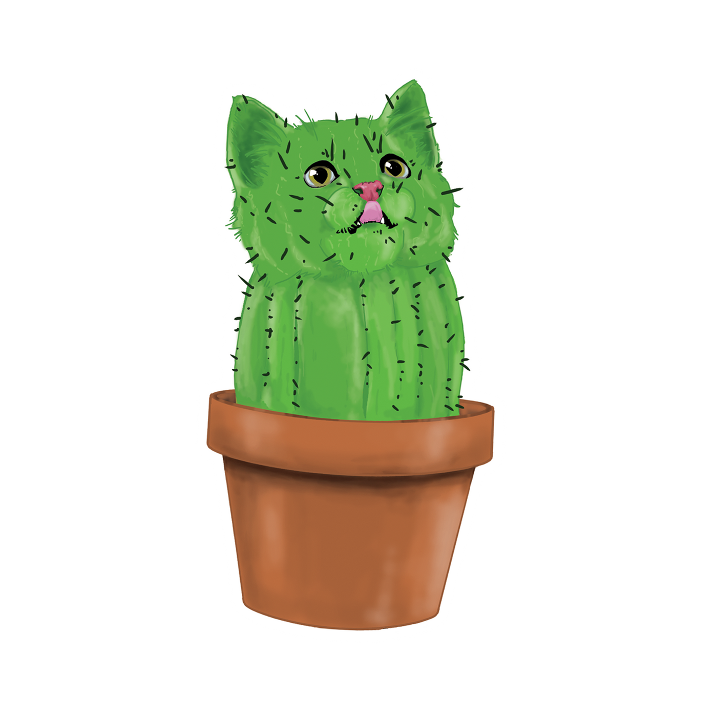 Big Moods - Cacti Cat Sticker