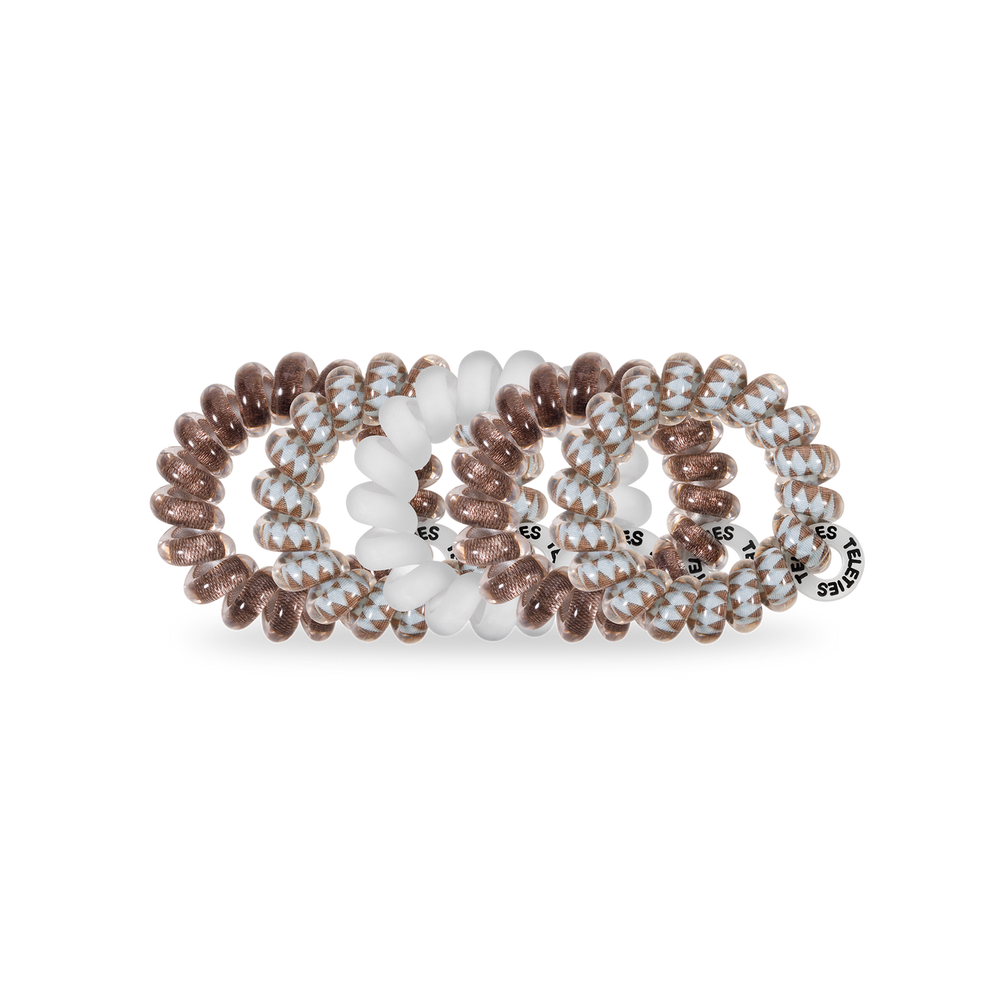 TELETIES - Spiral Hair Coils | Tiny | Truly Taupe Hair Ties