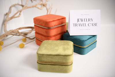 Jewelry Travel Case Jewelry Gift Box: Olive