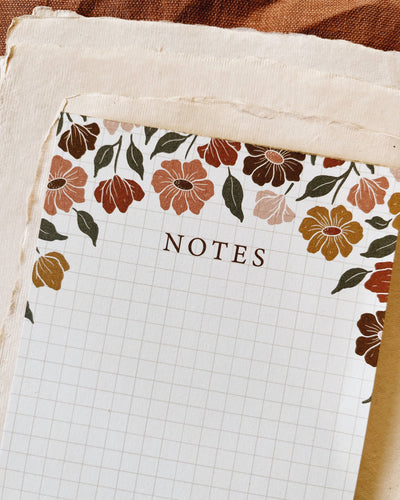 Flora West Design -  Floral Notepad