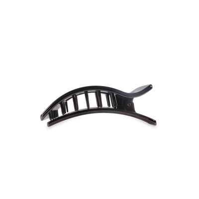 TELETIES - Flat Rectangle Hair Clip | Small | Jet Black