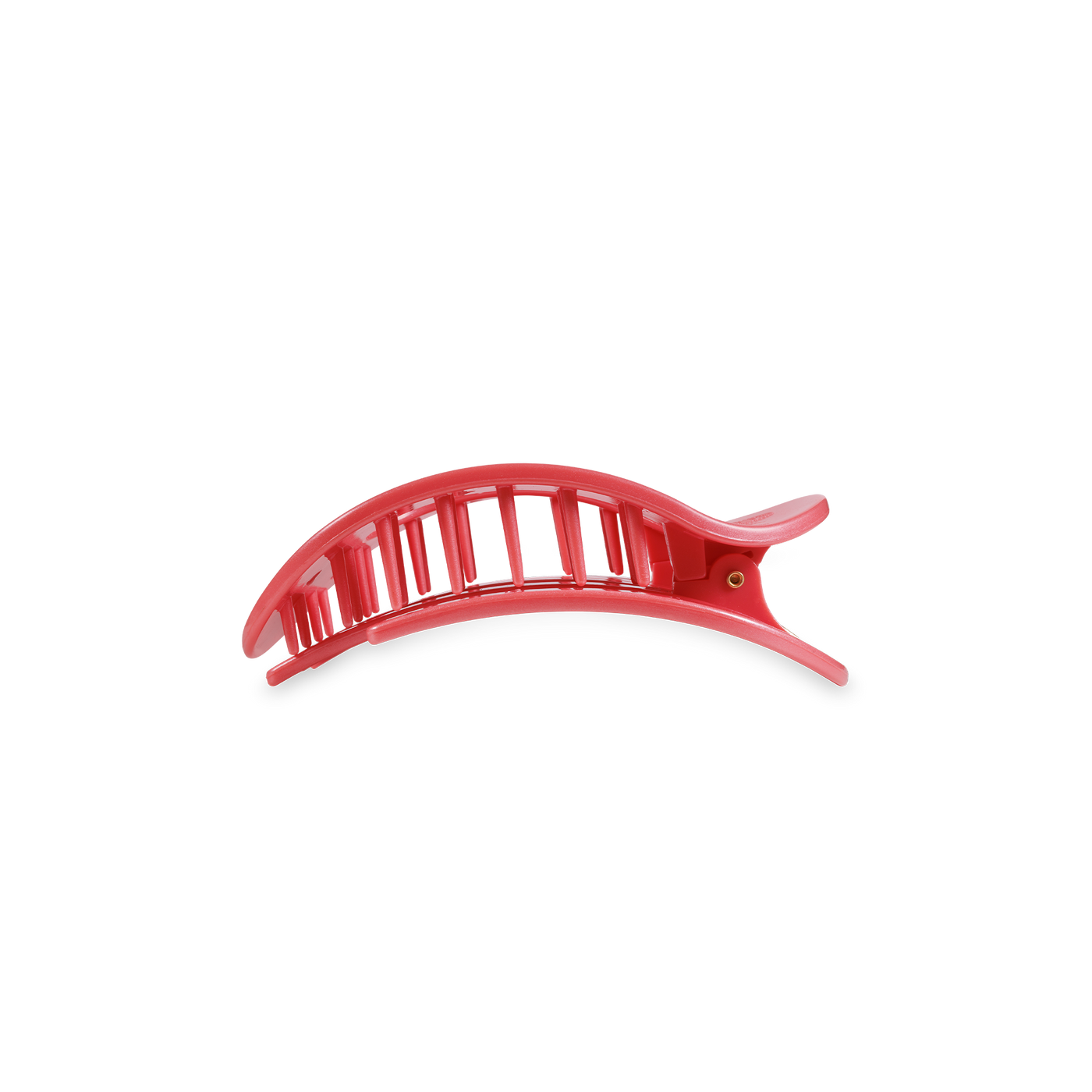 TELETIES - Round Flat Hair Clip | Small | Calming Coral