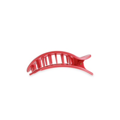 TELETIES - Round Flat Hair Clip | Small | Calming Coral