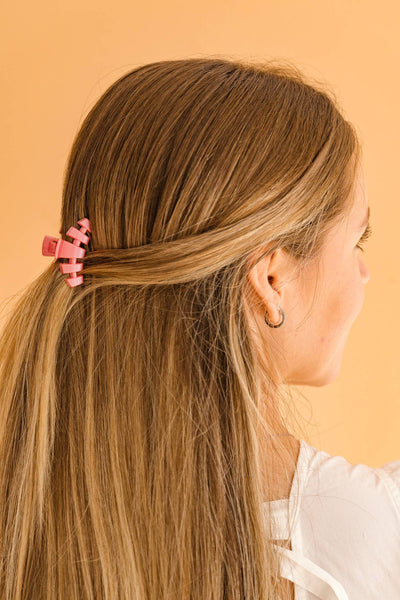 TELETIES - Classic Hair Clip | Tiny | Calming Coral