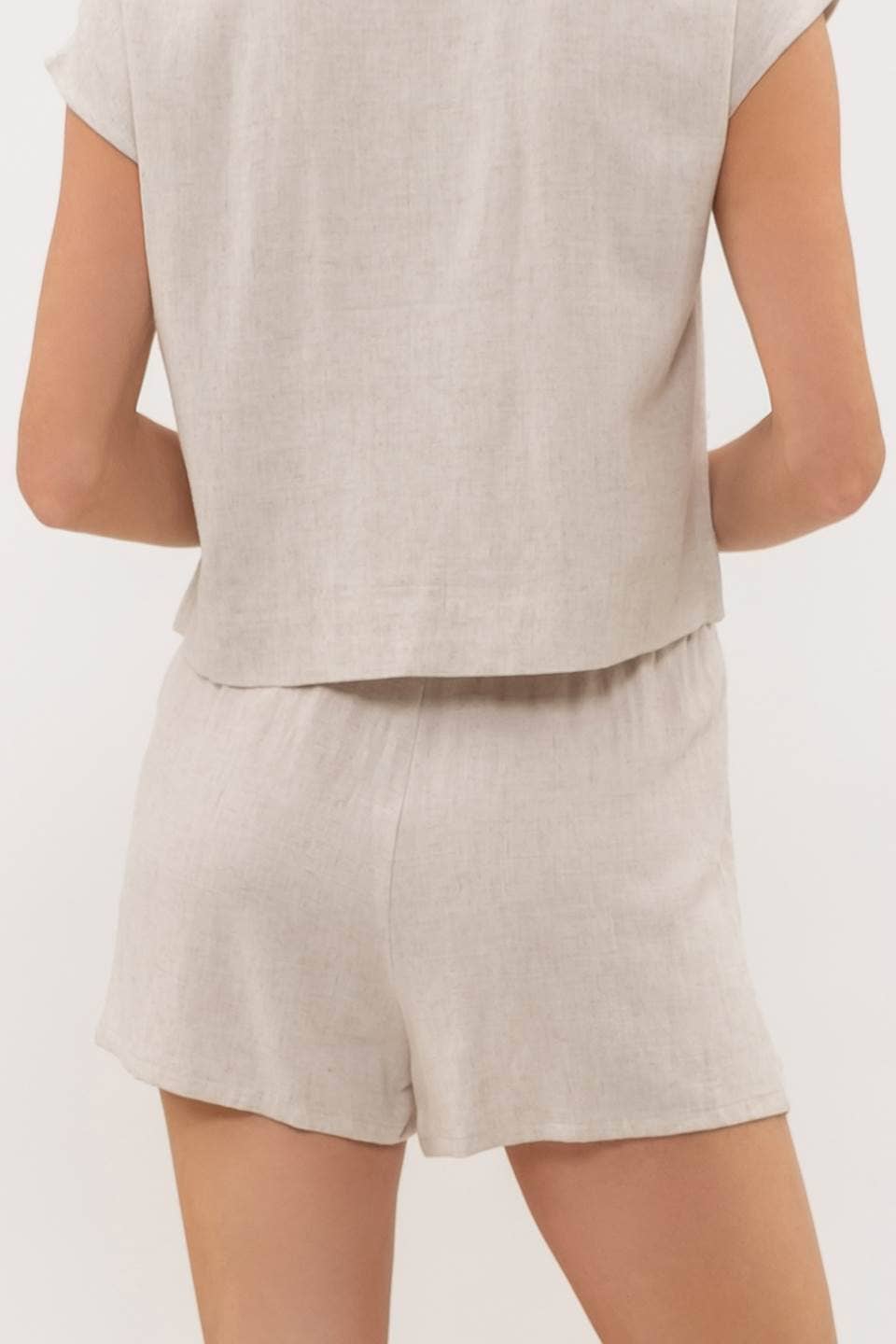 Elizabeth Shorts and Top Set : Natural Linen