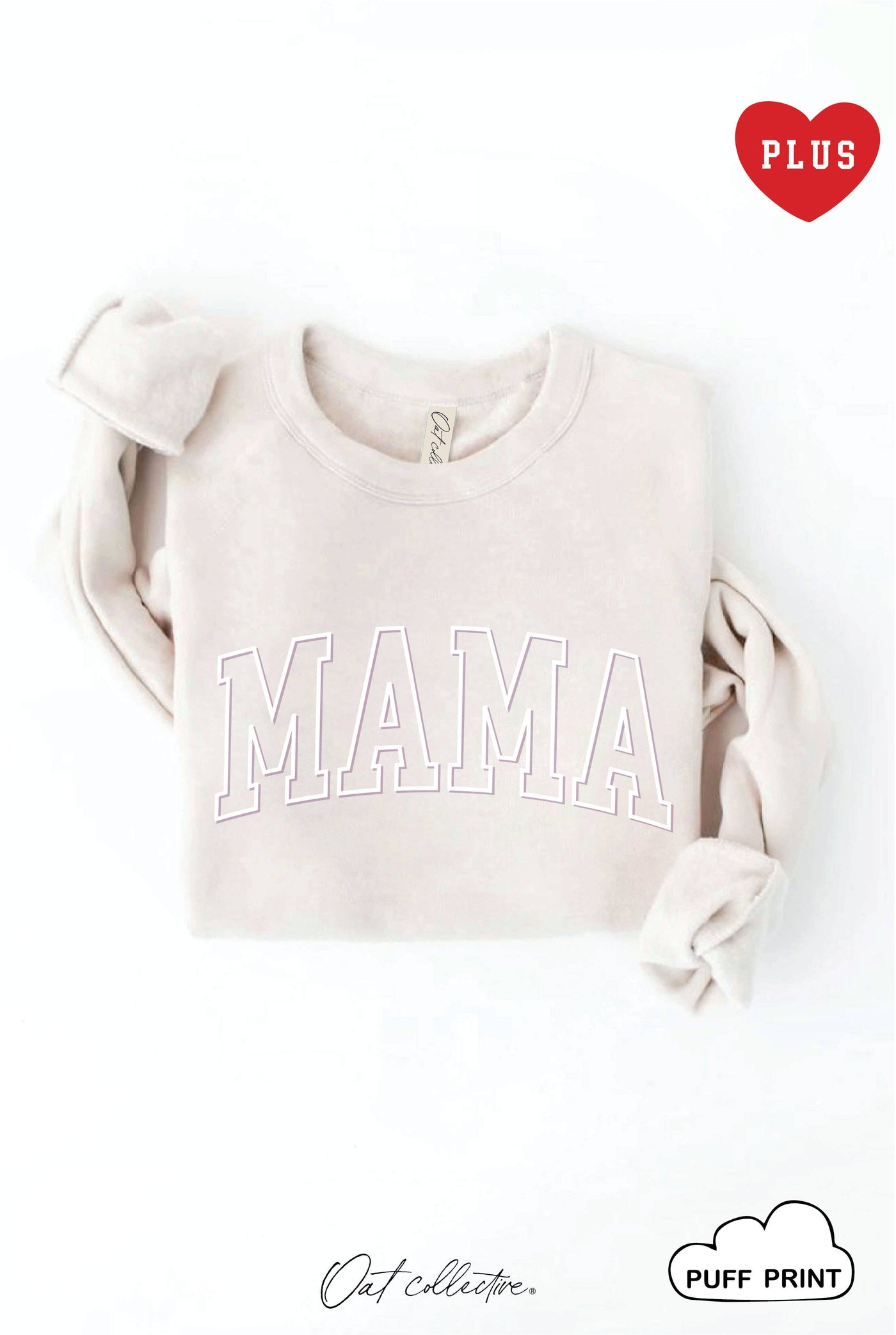 OAT COLLECTIVE - MAMA PUFF  Plus Graphic Sweatshirt