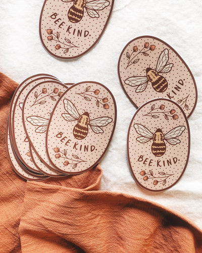 Flora West Design - Bee Kind Vinyl Sticker