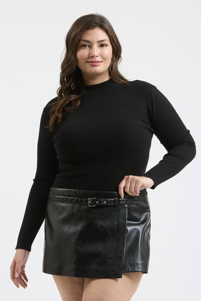 The Workshop Studio - PLUS MOCK NECK LONG SLEEVE SWEATER KNIT TOP