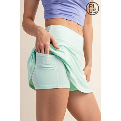 Rae Mode - PLUS SIZE BUTTER SKORT: Melon Dream / 1X