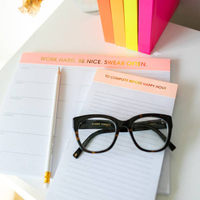 Chez Gagné - To Complete Before Happy Hour Notepad - Pink