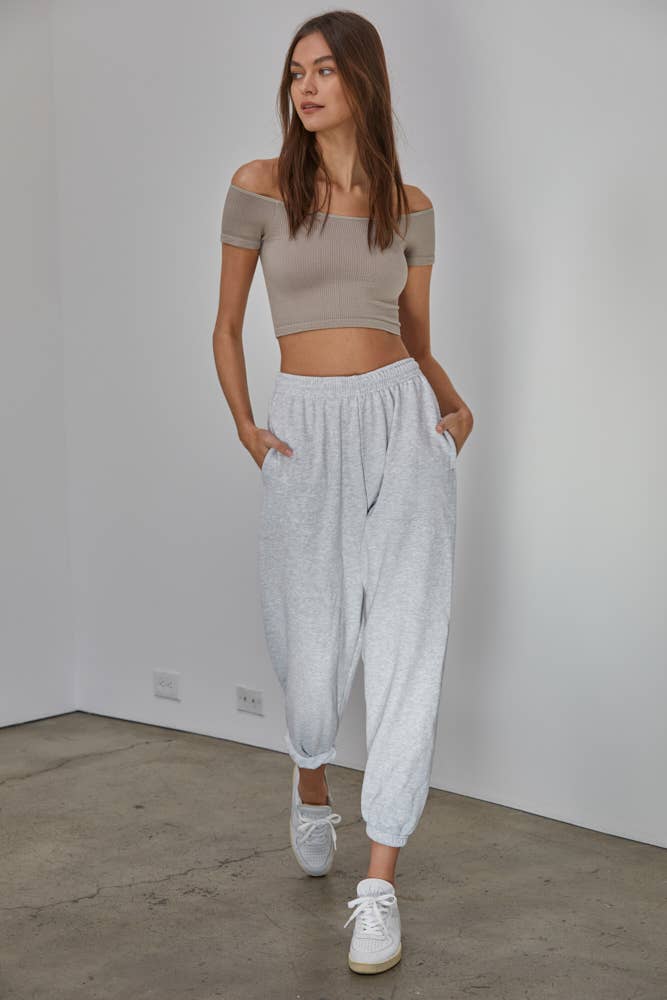 Wrenn Off Shoulder Crop Top