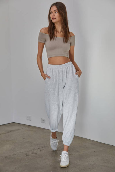 Wrenn Off Shoulder Crop Top