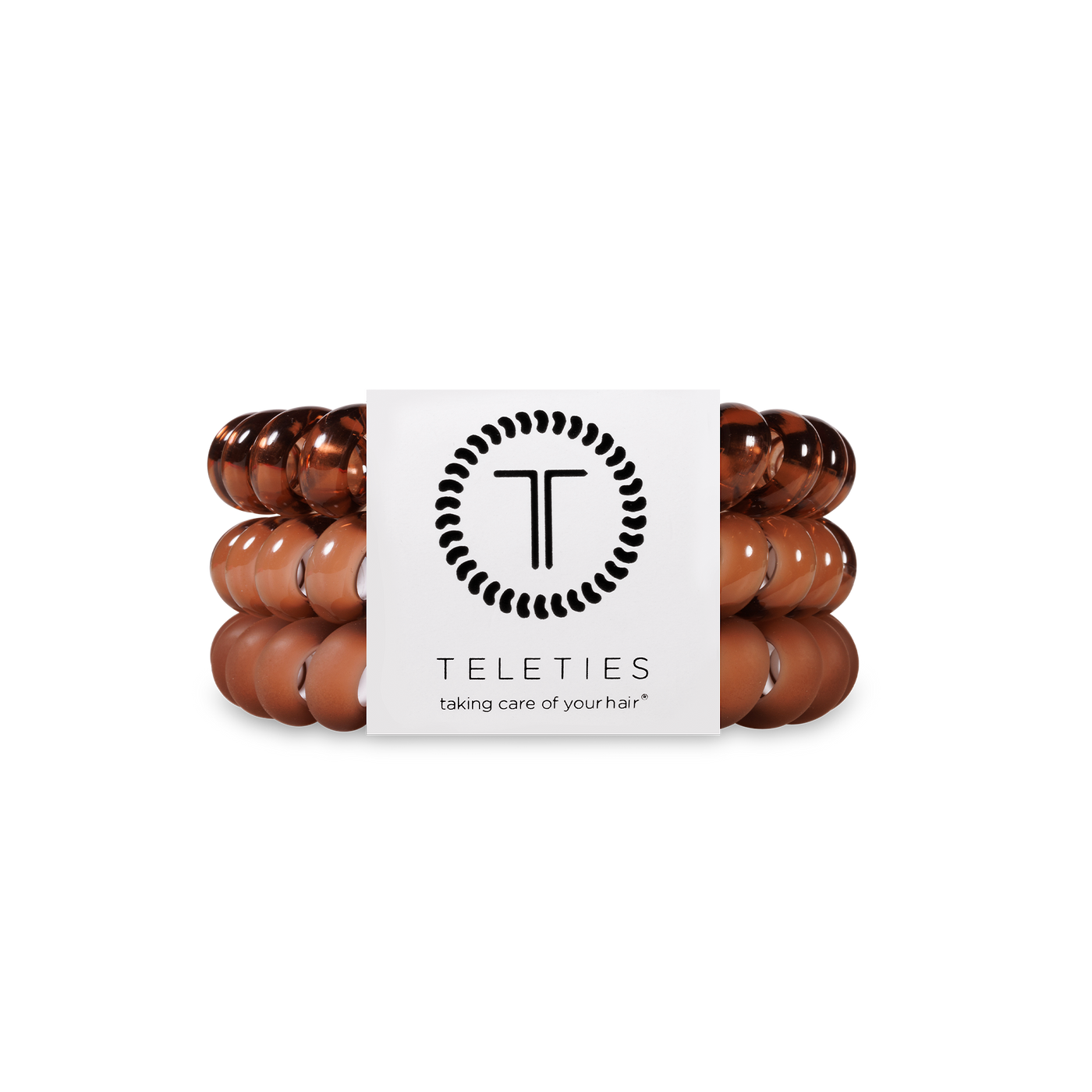TELETIES - Sprial Hair Coils | Large | Mocha Mousse
