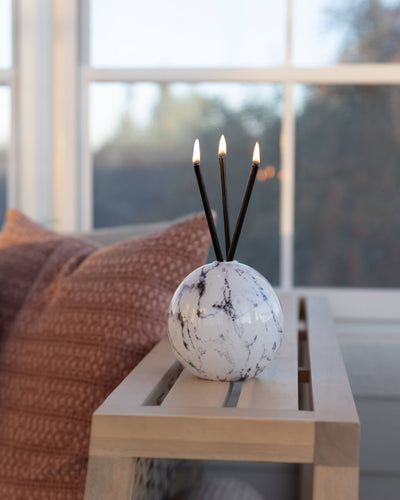 Everlasting Candle Co. - Neva Vase, White Marble