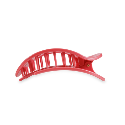 TELETIES - Round Flat Hair Clip | Medium | Calming Coral