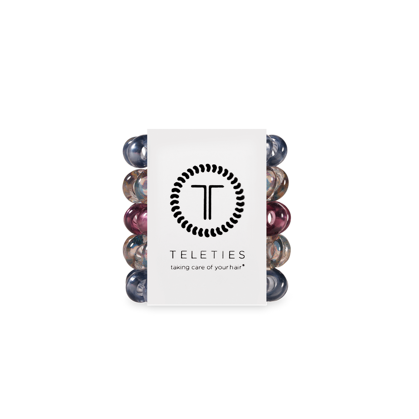 TELETIES - Spiral Hair Coils | Tiny | Purple Haze Hair Ties