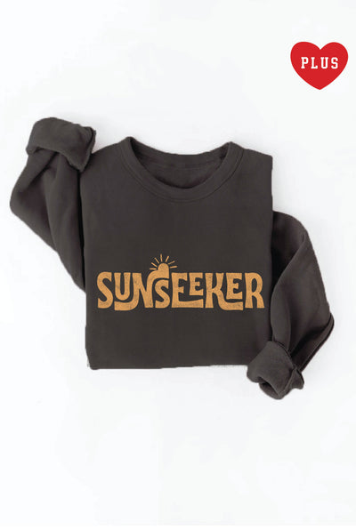 2X OAT COLLECTIVE - SUNSEEKER Plus Graphic Sweatshirt: HEATHER MUSTARD /