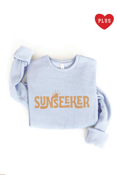 3X OAT COLLECTIVE - SUNSEEKER Plus Graphic Sweatshirt: HEATHER MUSTARD /