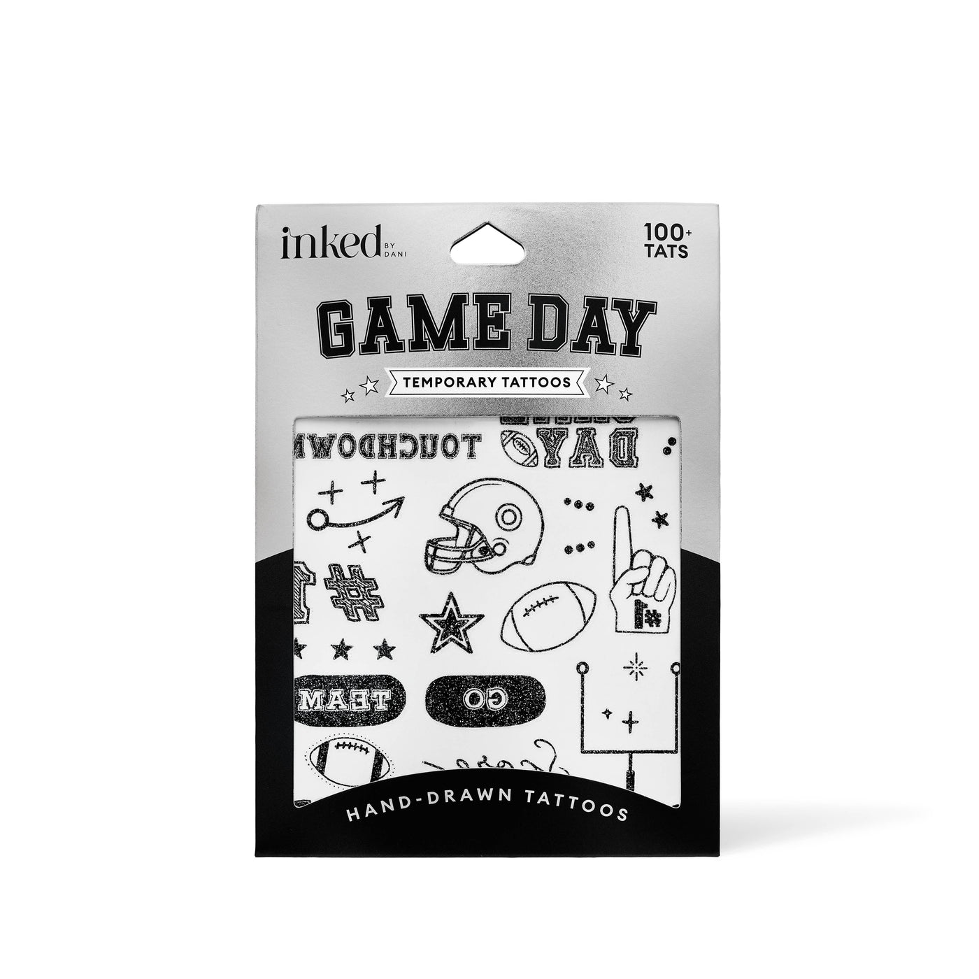 INKED by Dani - Game Day Touchdown Temporary Tattoo Pack