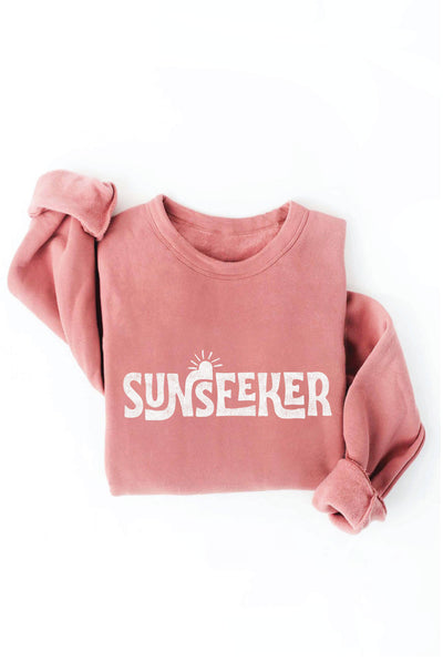 SMALL OAT COLLECTIVE - SUNSEEKER  Graphic Sweatshirt: HEATHER MUSTARD /