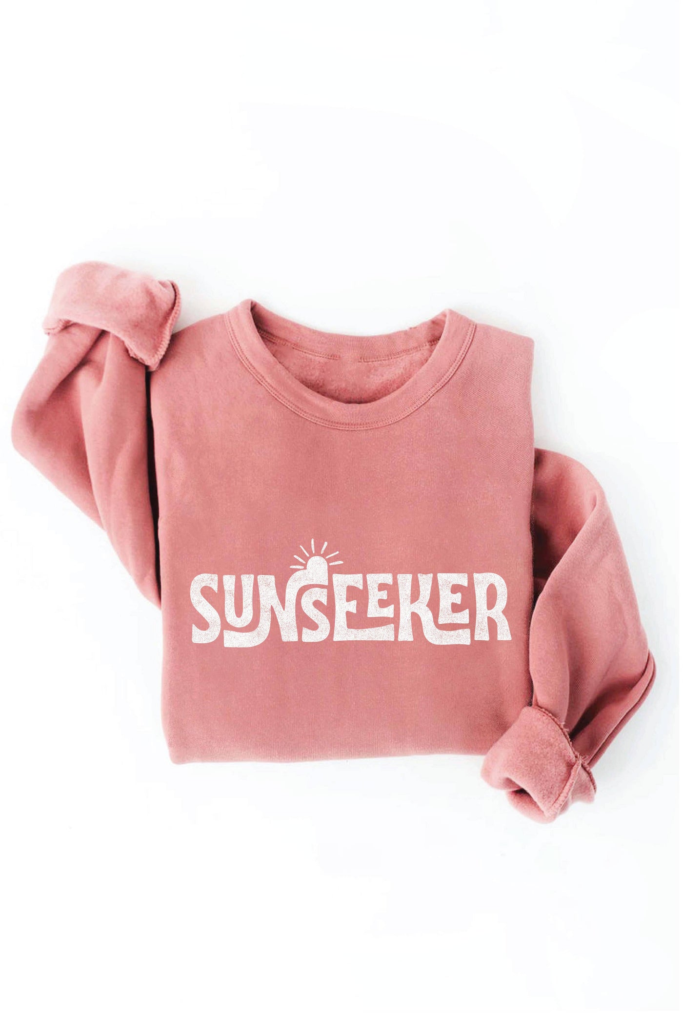 MEDIUM OAT COLLECTIVE - SUNSEEKER  Graphic Sweatshirt: HEATHER MUSTARD /