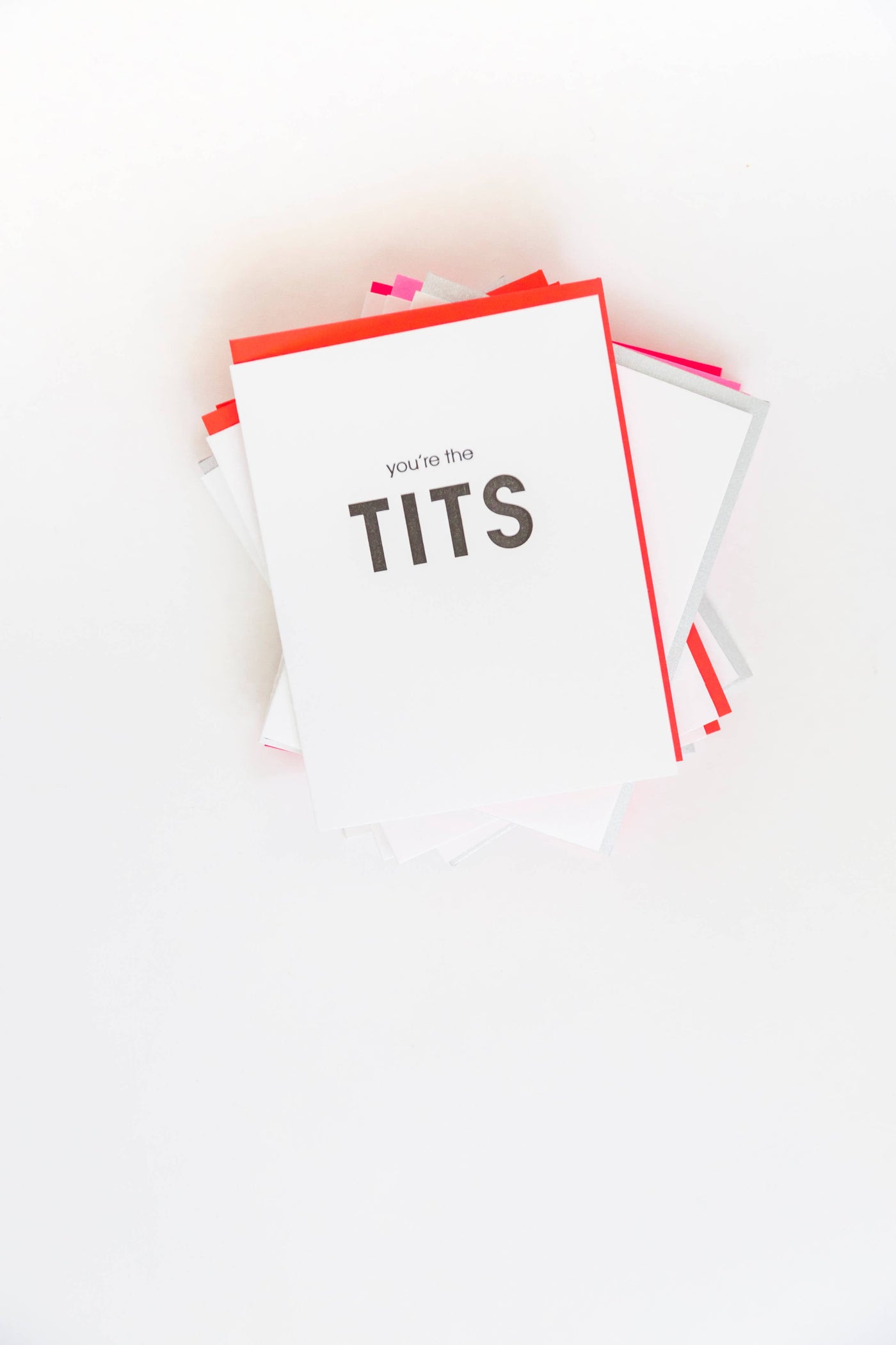 Card- You're the Tits Letterpress