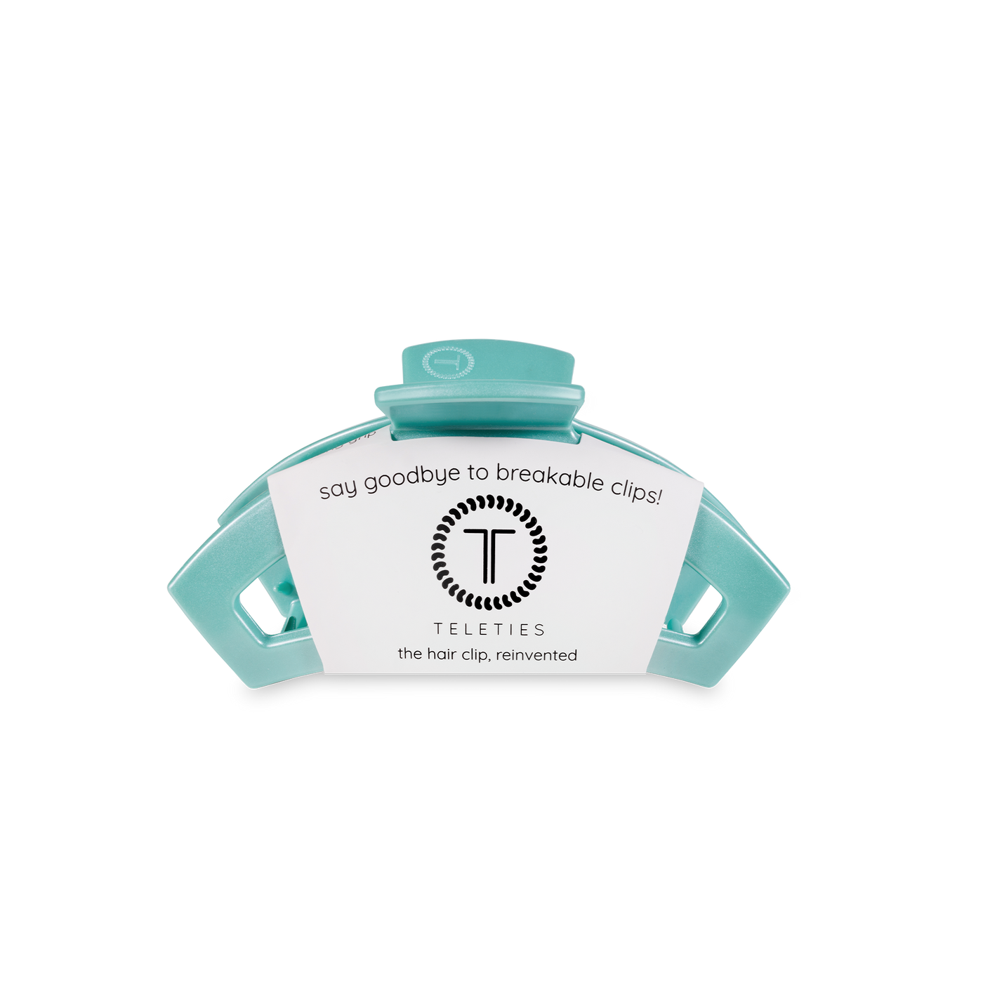 TELETIES - Open Hair Clip | Tiny | Totally Turquoise