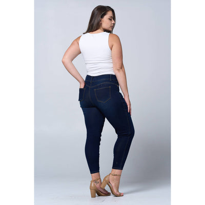Blue Turtle - Plus Size Tummy Tuck Butt Lift Skinny Jean PH3502X Dark