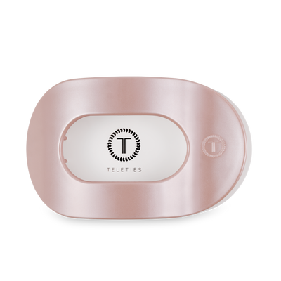 TELETIES - Round Flat Hair Clip | Large | Pearly Pink