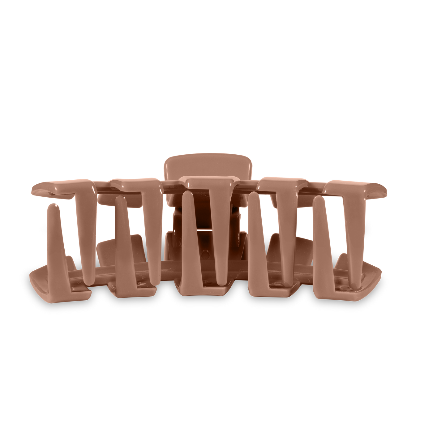 TELETIES - Classic Hair Clip | Large | Mocha Mousse