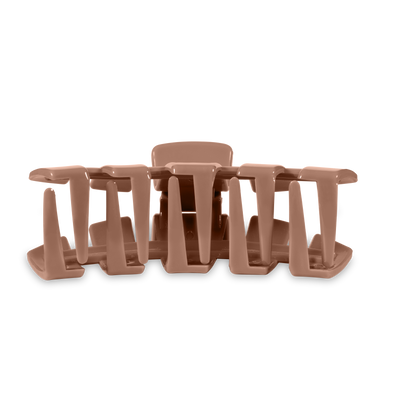 TELETIES - Classic Hair Clip | Large | Mocha Mousse