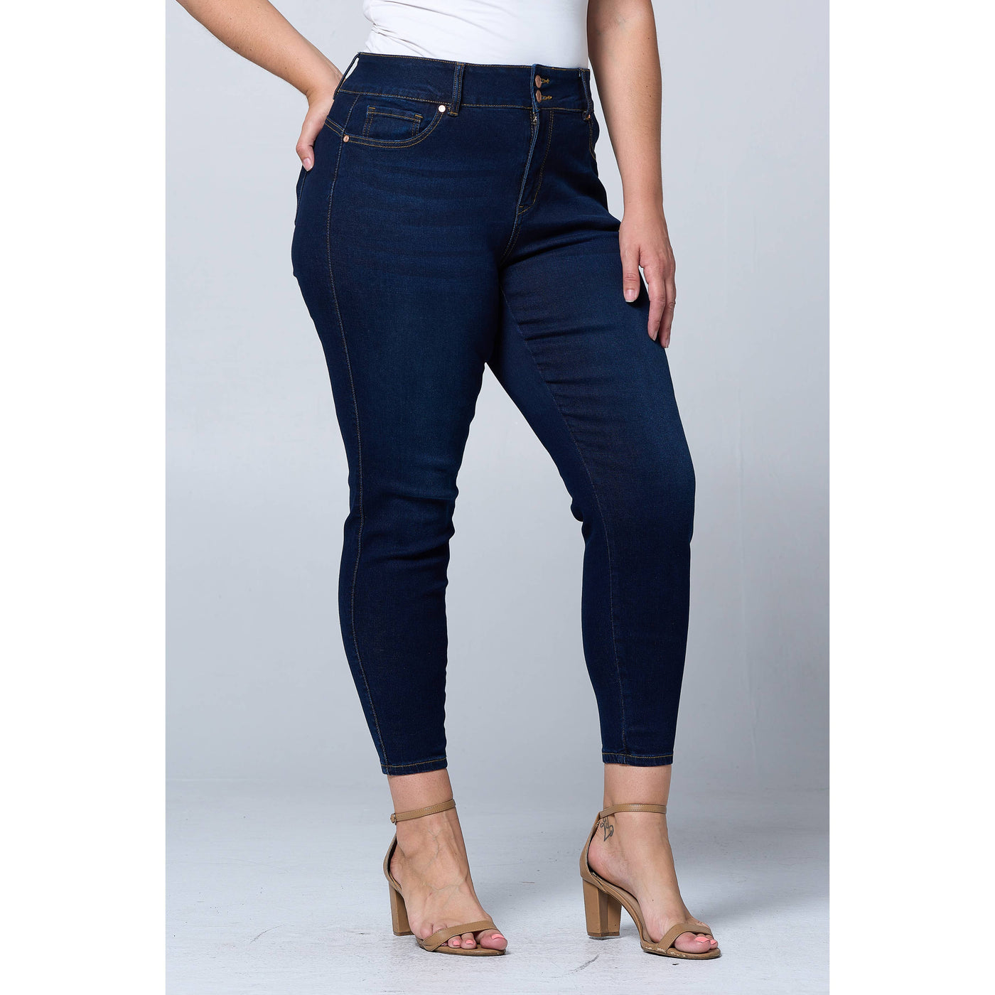 Blue Turtle - Plus Size Tummy Tuck Butt Lift Skinny Jean PH3502X Dark
