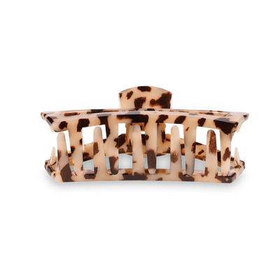 TELETIES - Open Hair Clip | Small | Blonde Tortoise