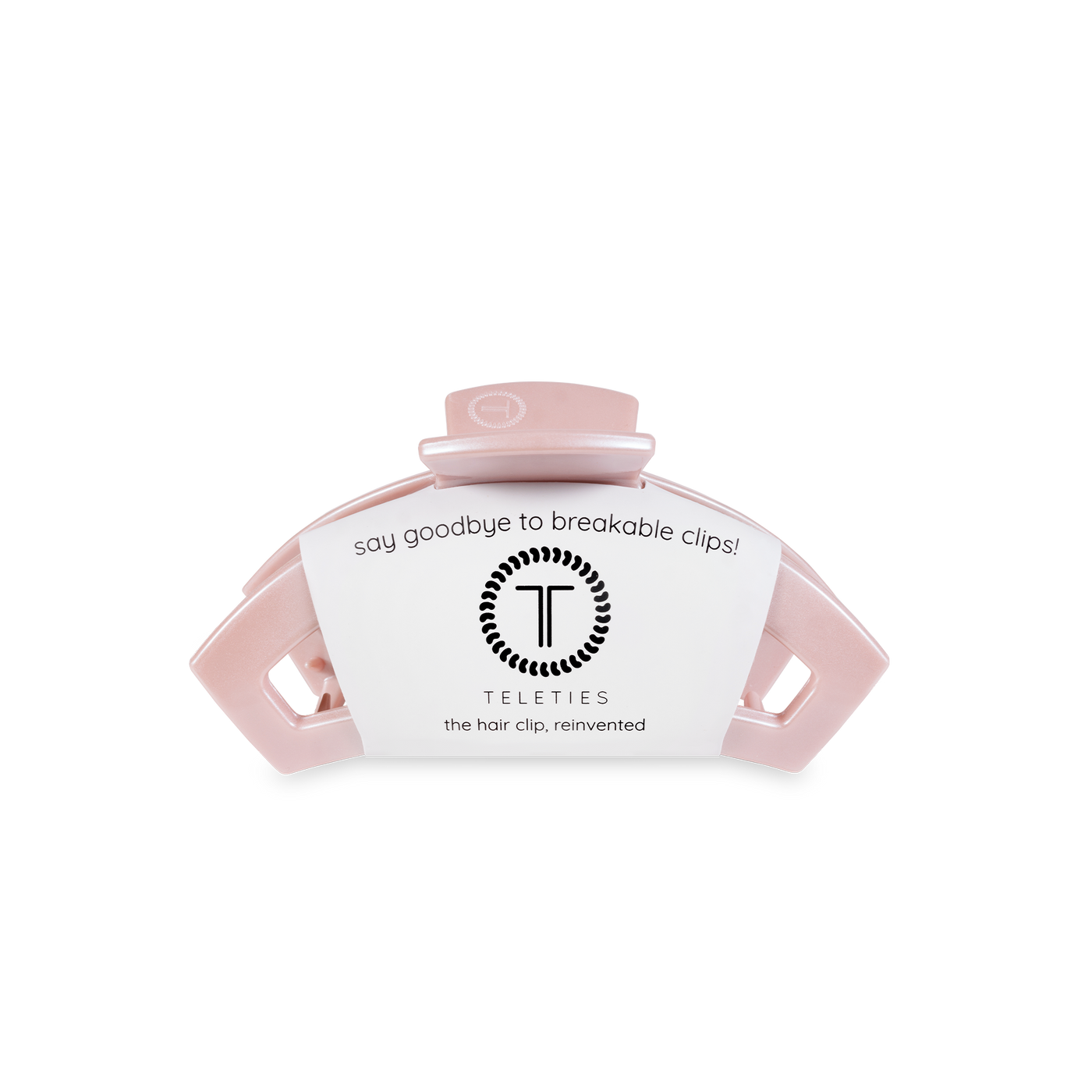 TELETIES - Open Hair Clip | Tiny | Pearly Pink