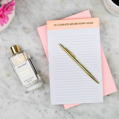 Chez Gagné - To Complete Before Happy Hour Notepad - Pink