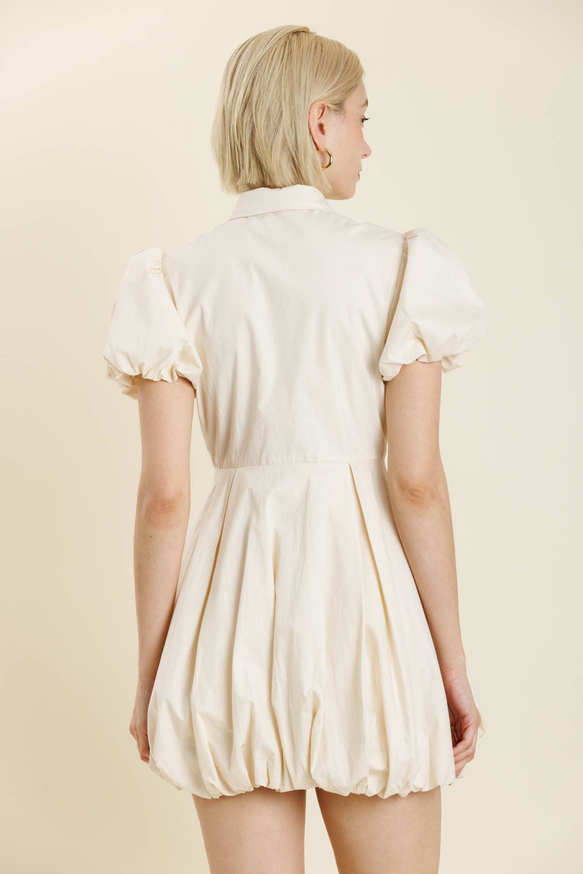 Aureum - AD2185 - BUBBLE HEM MINI SHIRT DRESS