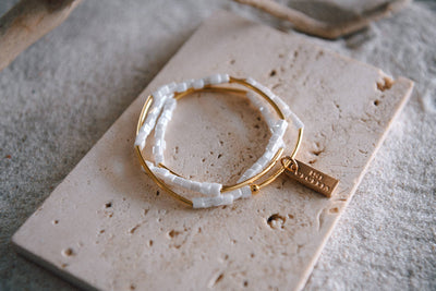 Cecelia Designs Jewelry - Gold or Silver Beaded Triple Wrap Bracelet