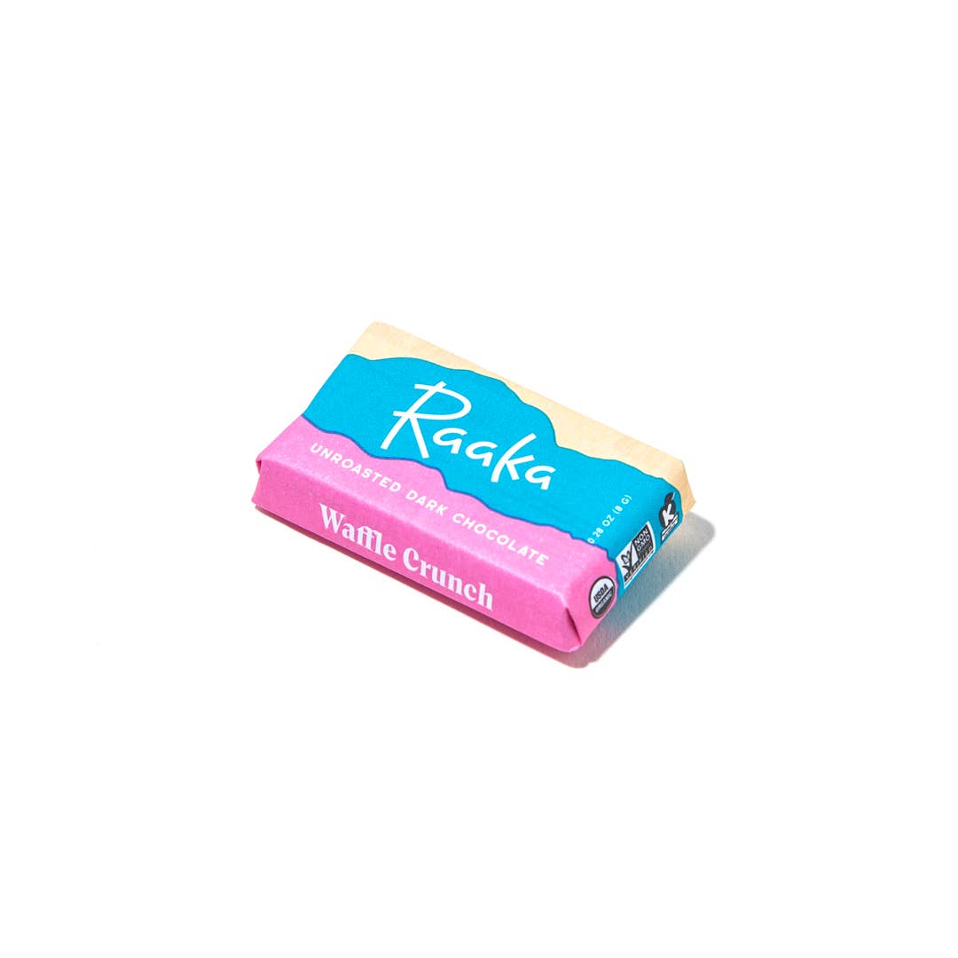 Raaka Chocolate - 61% Waffle Crunch Mini Chocolate Bars (40ct bag)