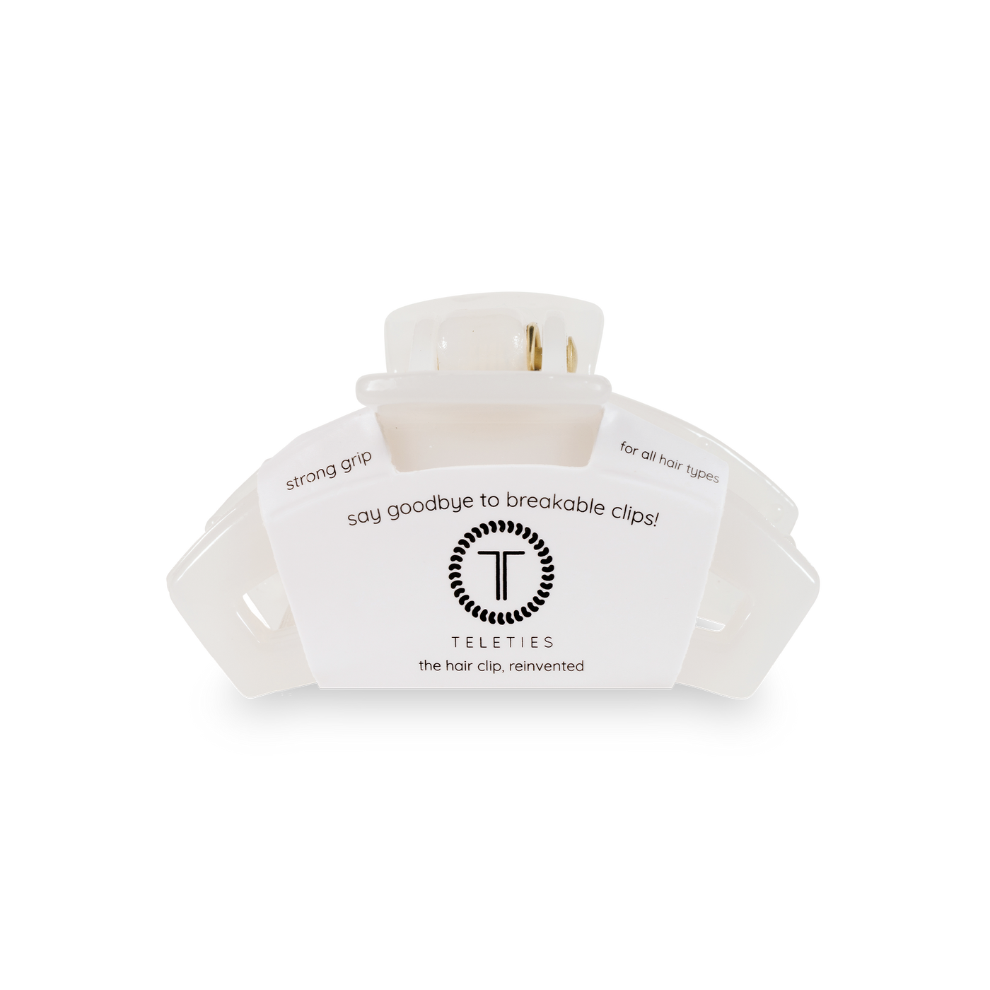 TELETIES - Open Hair Clip | Tiny | Coconut White
