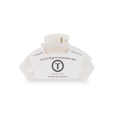 TELETIES - Open Hair Clip | Tiny | Coconut White