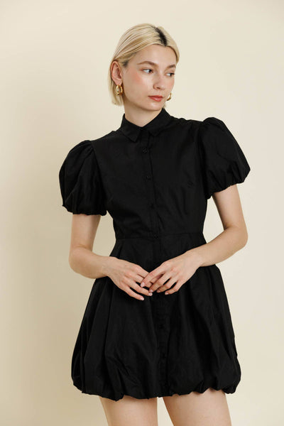 Aureum - AD2185 - BUBBLE HEM MINI SHIRT DRESS