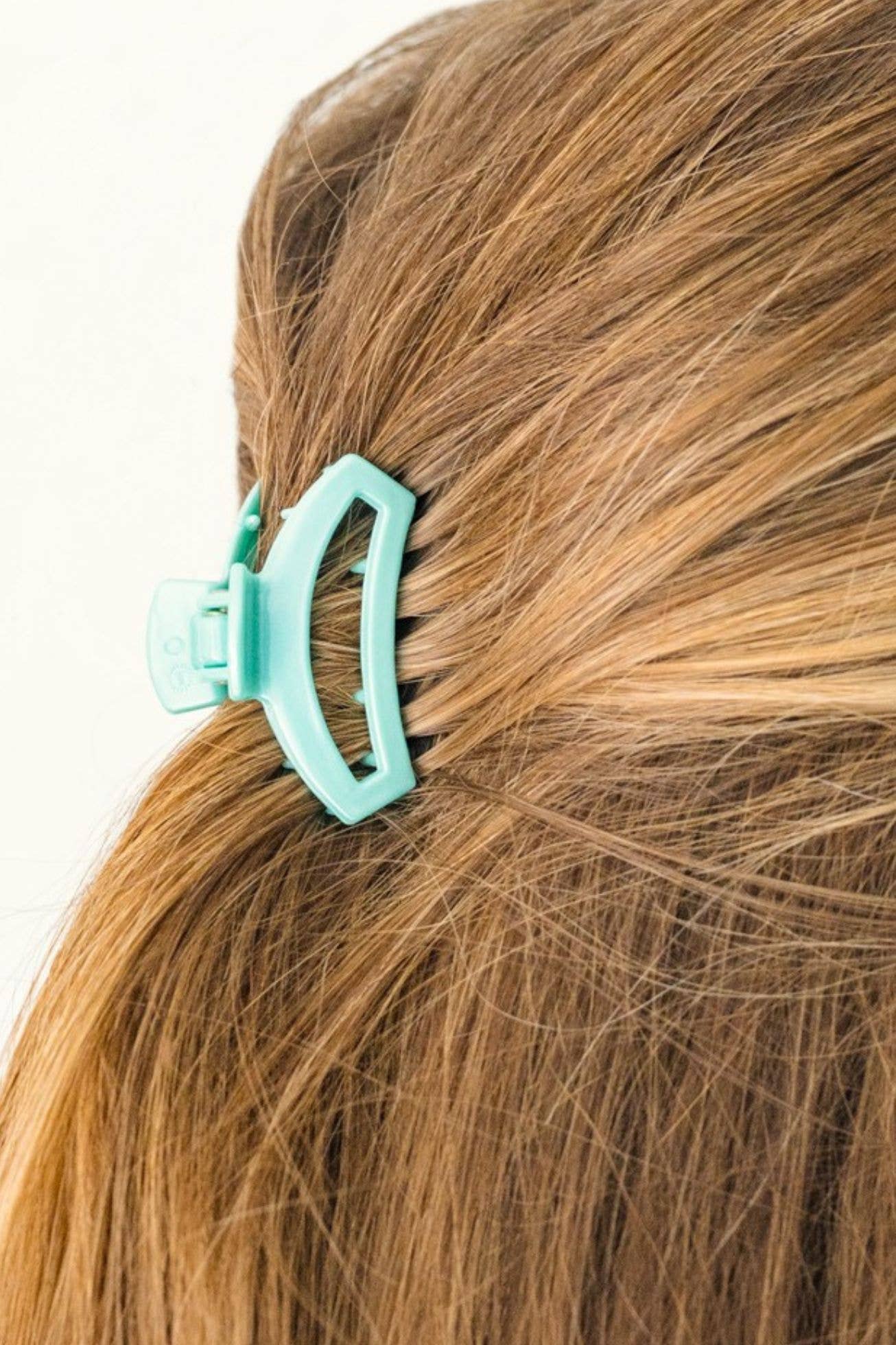 TELETIES - Open Hair Clip | Tiny | Totally Turquoise