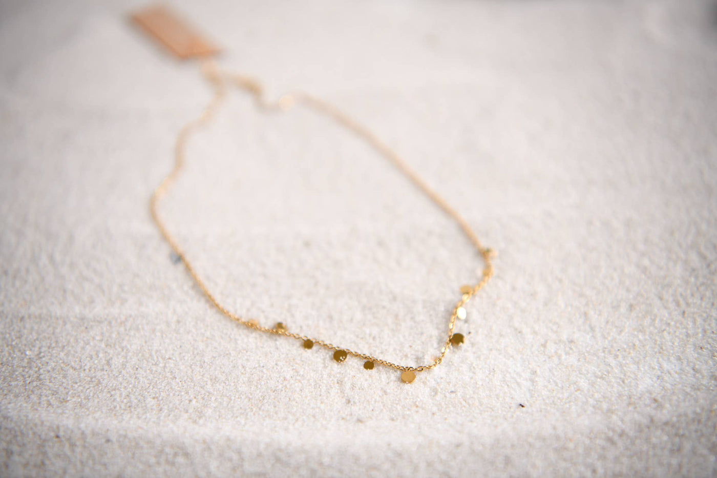 Water Resistant Necklace Collection: Half Sunburst Chain Necklace