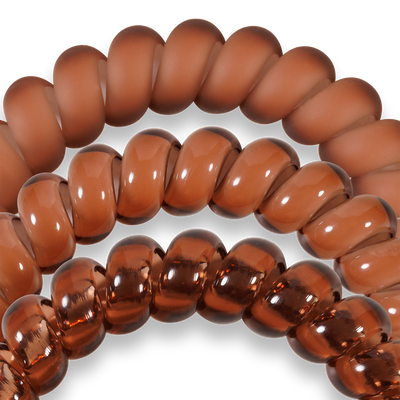 TELETIES - Sprial Hair Coils | Large | Mocha Mousse